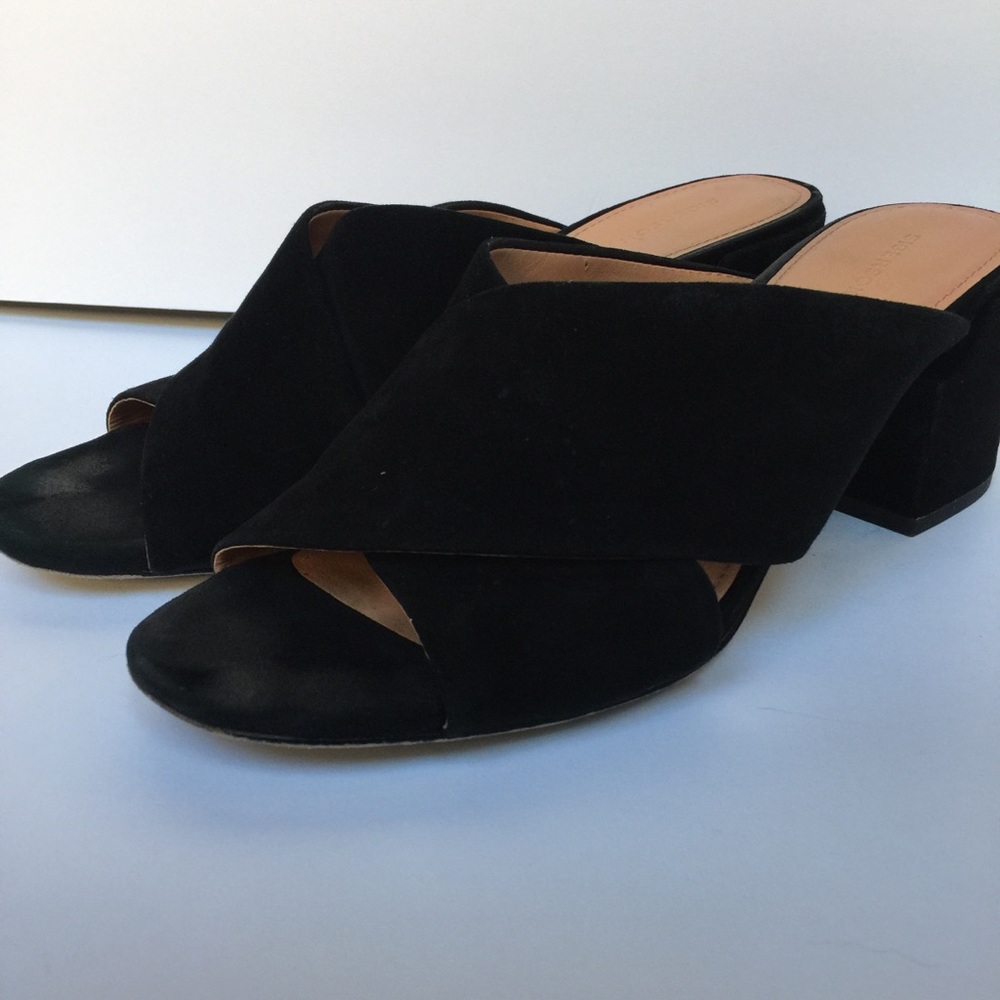 SOLD Sigerson Morrison Suede Black Mule sandals - Picture 3 of 8